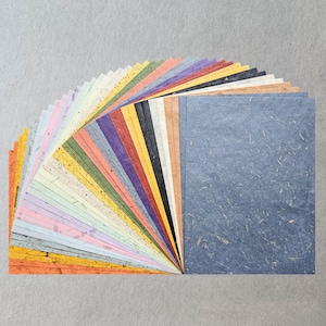 Set di carta di gelso assortita A4 con foglie e fiori (40 fogli)