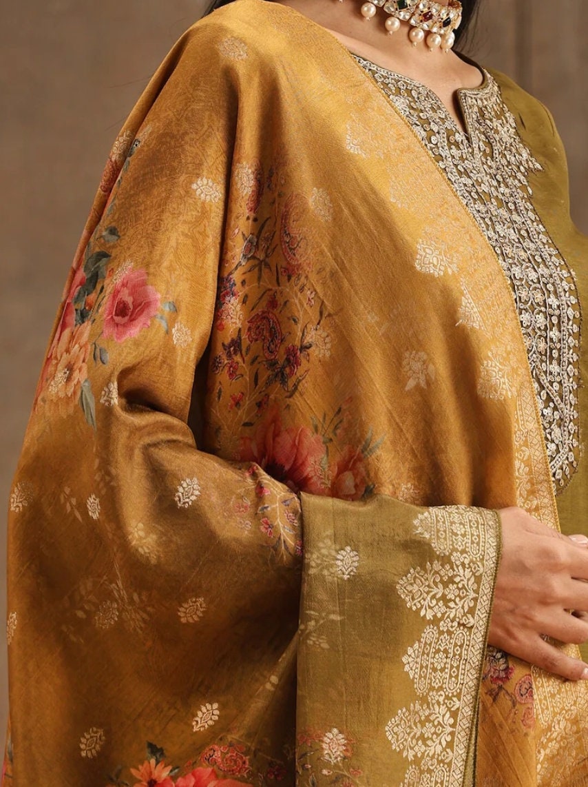 Sun-Kissed Silk Elegance Oversized Kurta