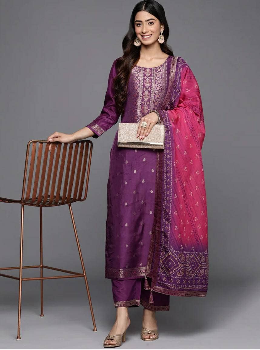 Readymade Magenta Pant Style Suit In Cotton 4135SL11