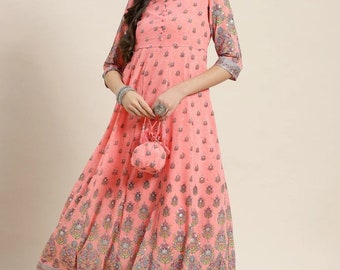Anarkali Kurta With Jacket | Womens Dresses | Indian Boho Dress | Women  Party Dress | Indian Ethnic Dress | Plus Size Dress 3XL 4XL - Etsy