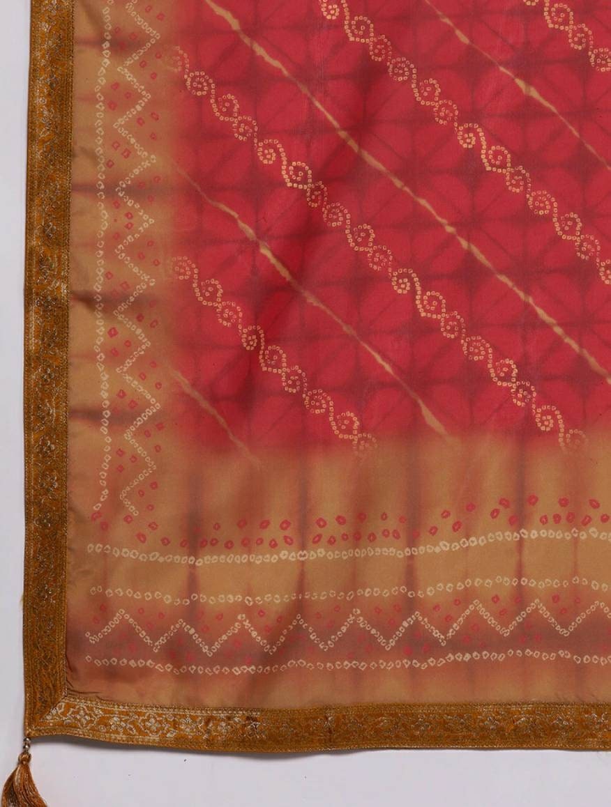 Women Silk Blend Mustard Solid Kurta
