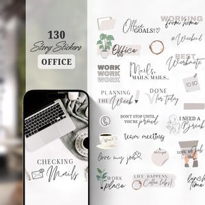 130 Instagram Story Sticker Office | Büro | Kollegen | Lettering | Clipart | Team | Storysticker | Home Office | Instagram Elements | PNG