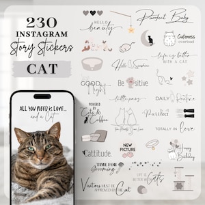 Instagram ストーリー ステッカー 猫 |ペット |子猫 |愛 |ストーリーステッカー |オスティエ |カッツェ |猫 | 猫デジタル |インスタグラムの要素 | PNG ストーリー