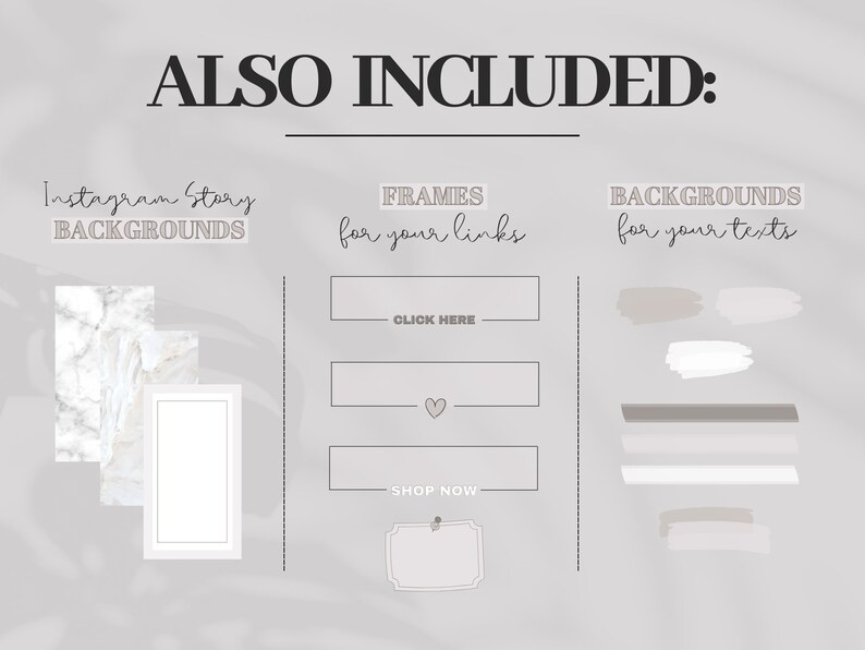Instagram Story Sticker Content Creator | Influencer | Lettering | Clipart | Blogger | Storysticker | Black | Beige | Daily | Basic image 4