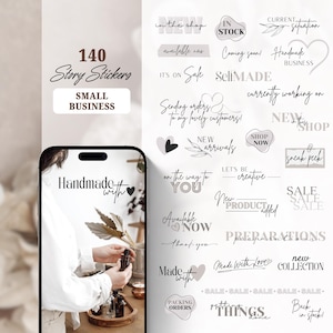 Instagram Story-klistermärke för småföretag | Webbutik | Bokstäver | Clipart | Business Story-klistermärke | Handgjort | Entreprenör | Egenföretagare