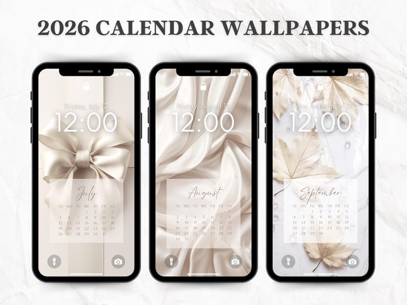 Phone Calendar Wallpapers 2026 | Lockscreen Calendar iPhone Wallpaper