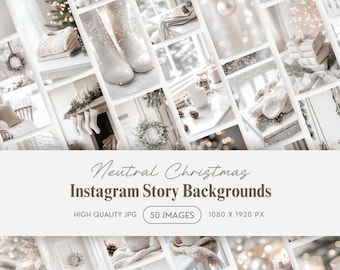 Tła do historii na Instagramie | Neutralny motyw świąteczny | Estetyczne zdjęcia stockowe | Tapeta na smartfona | Pobieranie cyfrowe | Wykorzystanie komercyjne