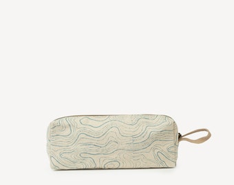 Block printed pencil case,