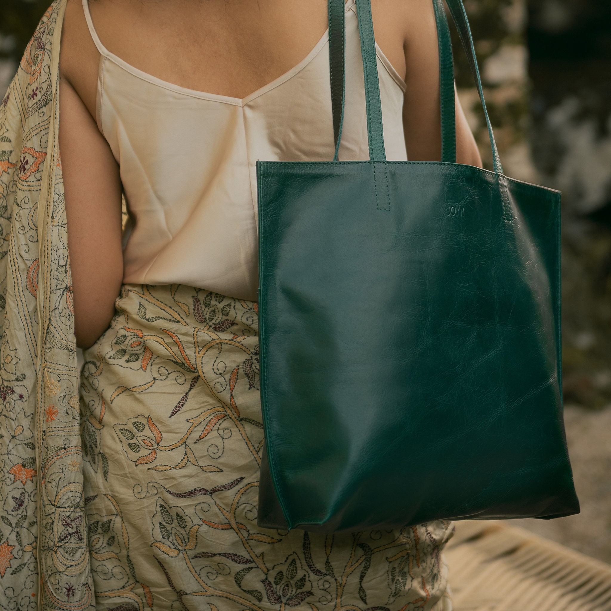 Dark Green Tote Bag 