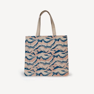 Block Printed Market Tote bag, Heavy Duty Canvas Tote Bag, Printed Tote Bag image 2