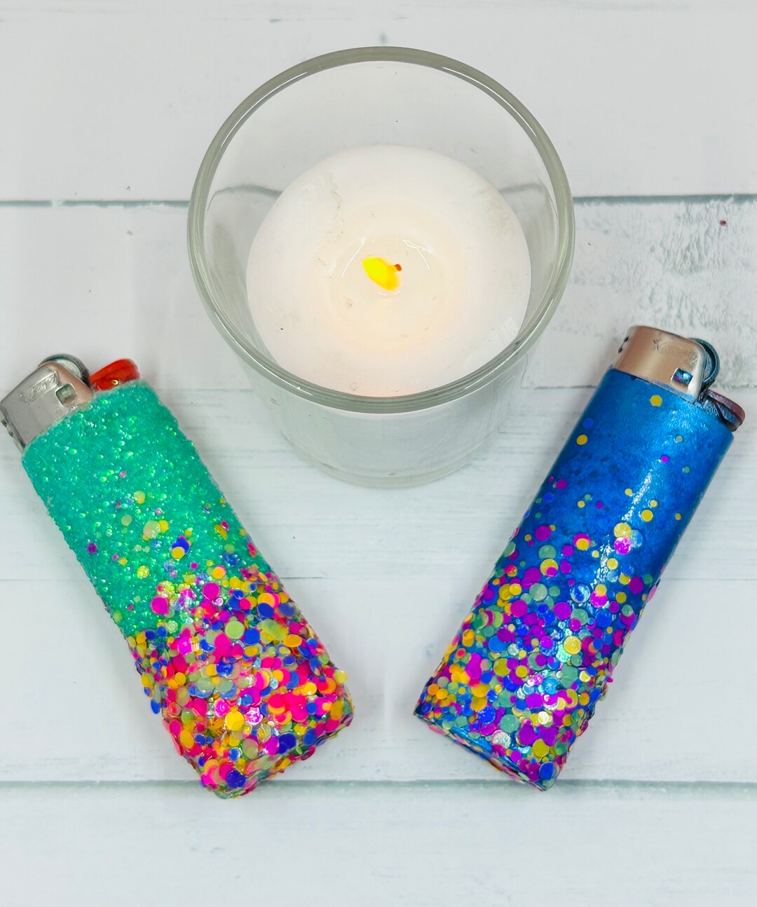 Confetti Glitter Lighters Ombre Glitter Lighters Fun Etsy