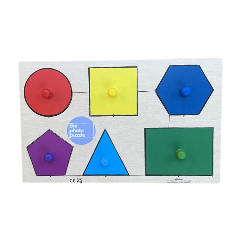 Autism Learning Disability Family Photo Shape Puzzle Handmade Wooden