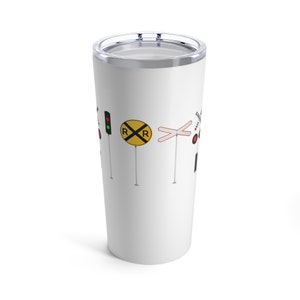 Train Signal Tumbler 20oz Vintage train Tumbler, skinny tumbler sublimation, Laser Engraved Tumbler, Stainless Steel Mug, Insulated Tumbler