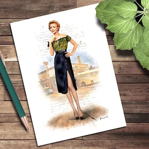 Carte de voeux, carte de correspondance vierge, mode de l'arrêt de bus Marilyn Monroe, illustrations de mode, vintage, Hollywood, film, classique, cinéma, rétro