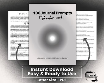 100 Journal Prompts for Shadow Work | Personal Growth Journaling | Digital Download