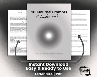 100 Journal Prompts for Shadow Work | Personal Growth Journaling | Digital Download