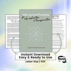 100 Journaling-aanwijzingen voor zelfonderzoek en persoonlijke groei met CGT-inzichten | Digitaal downloaden