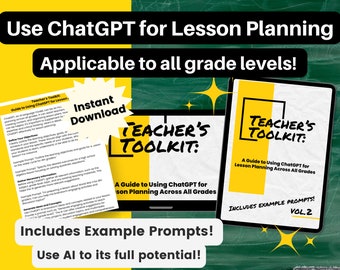 AI-Assisted Lesson Planning Guide for Teachers | ChatGPT Prompts (Digital Download)