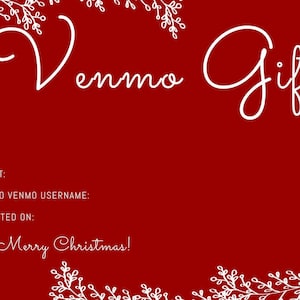 Modèle de carte-cadeau Venmo modifiable