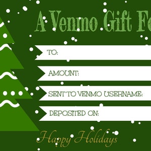 Editable Venmo Gift Card Template