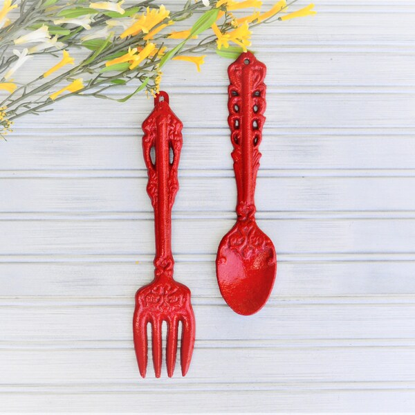 Fork and Spoon Wall Decor Etsy