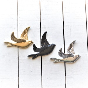 Black Bird Wall Hook, Silver Dove Towel Hook, White Sparrow Purse Hanger, Decorative  Hook, Over 50 colors available