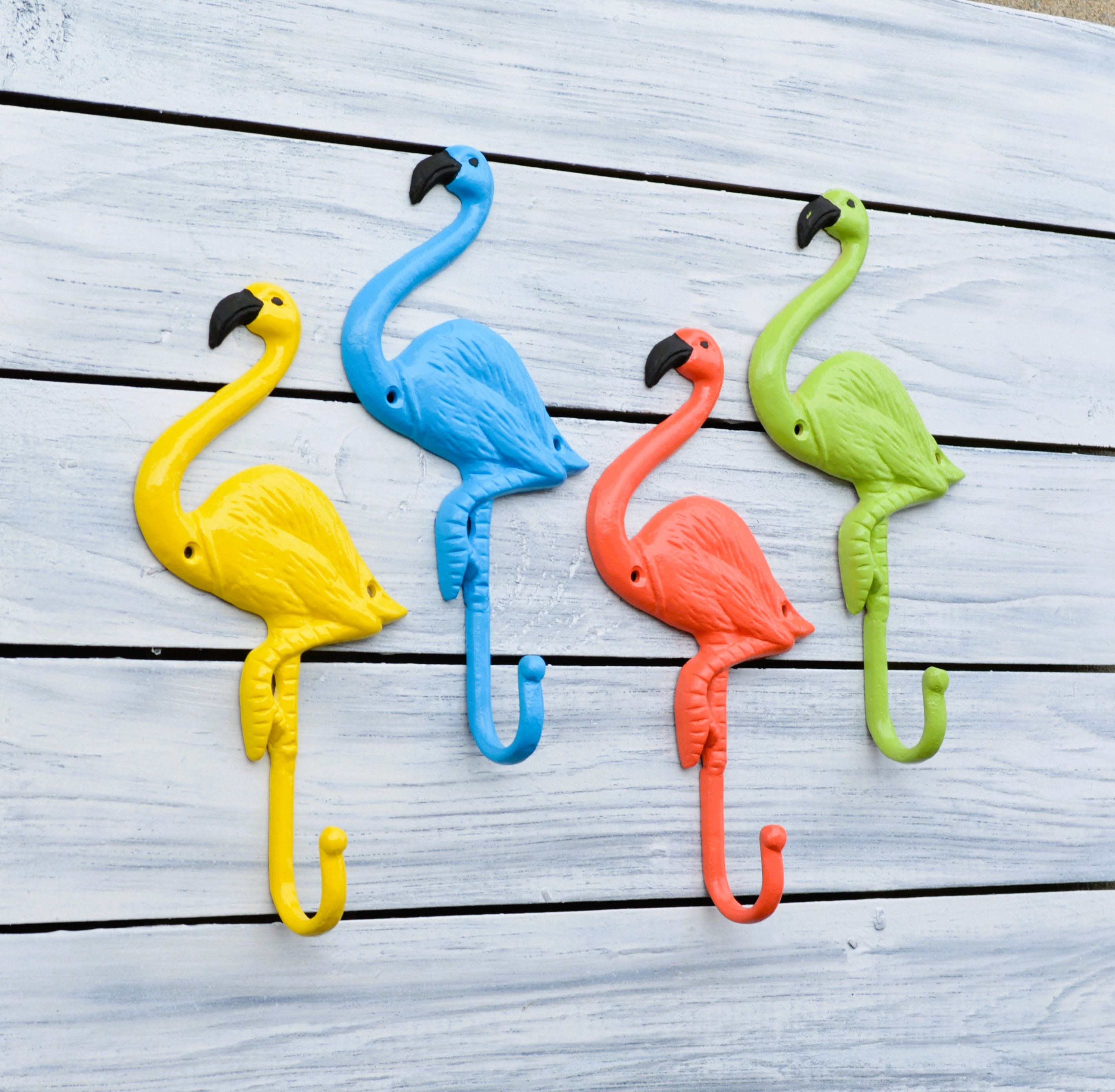 Flamingo Coat Hooks Antique Gold Flamingo Coat Hooks Set Of – Red