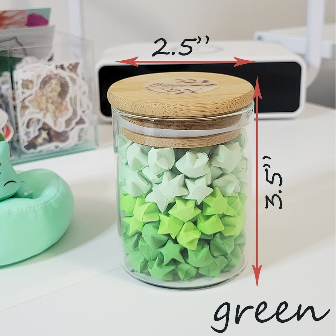 Handmade Origami Paper Stars in a Jar Origami Art Lucky Stars in a