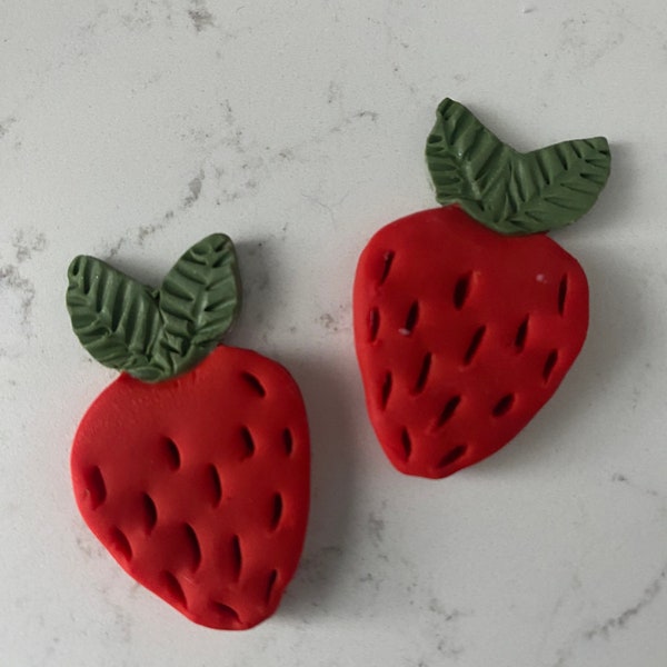 Strawberry earrings w gold hooks for springtime, gifts for teachers, gifts for friends, gifts for mothers, sisters or grandma!