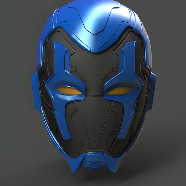 Masque casque Blue Beetle WEARABLE grandeur nature | Support pour casque Blue Beetle Mask