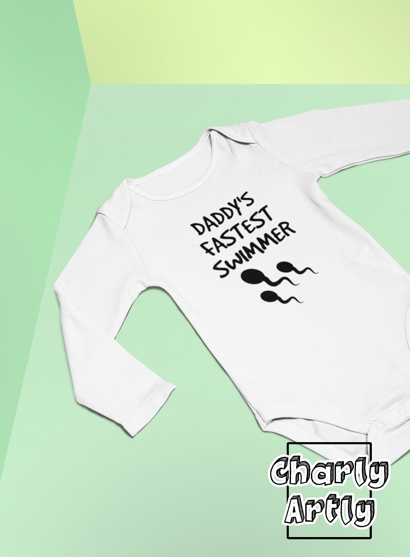 Body Para Bebé Con Frase "I Was Daddy's Fastest Swimmer" - 100% Algodón, Manga Corta, Unisex, Cierre Entrepierna (colores Varios)