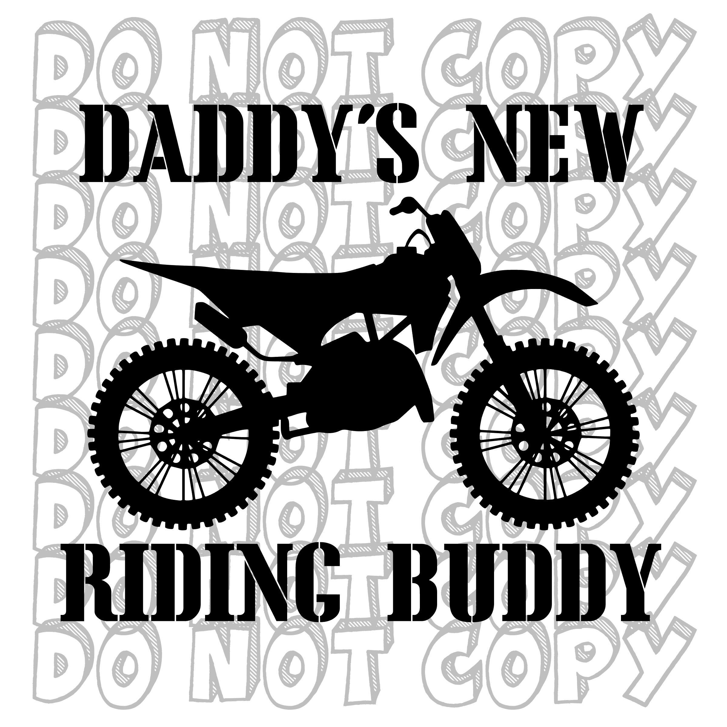 Daddy's New Riding Buddy SVG, Baby Girl Design, Baby Boy Design, Daddy's Motocross Baby, Racing Baby, Cut File, Instant Download