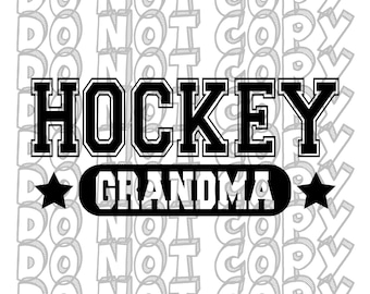 Hockey Grandma, Hockey Grandma SVG, Grandma Design, Hockey Life, Grandma Life, Cut File, Instant Download
