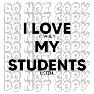 I Love It When My Students Listen SVG, First Day of School Design, Teacher Life SVG, Back to School Cut File