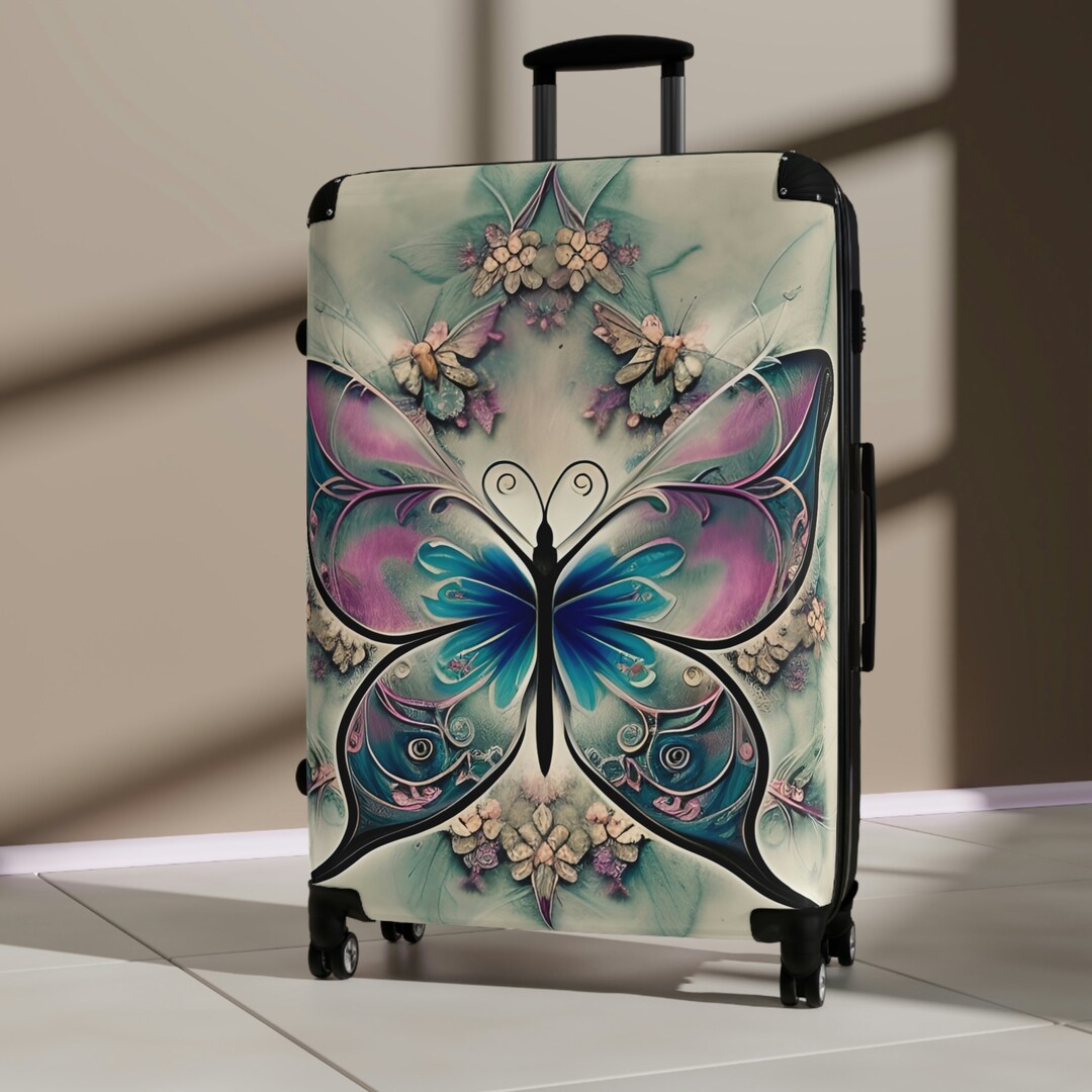 Butterfly Carry on Luggagebutterfly Suitcase Set for Etsy