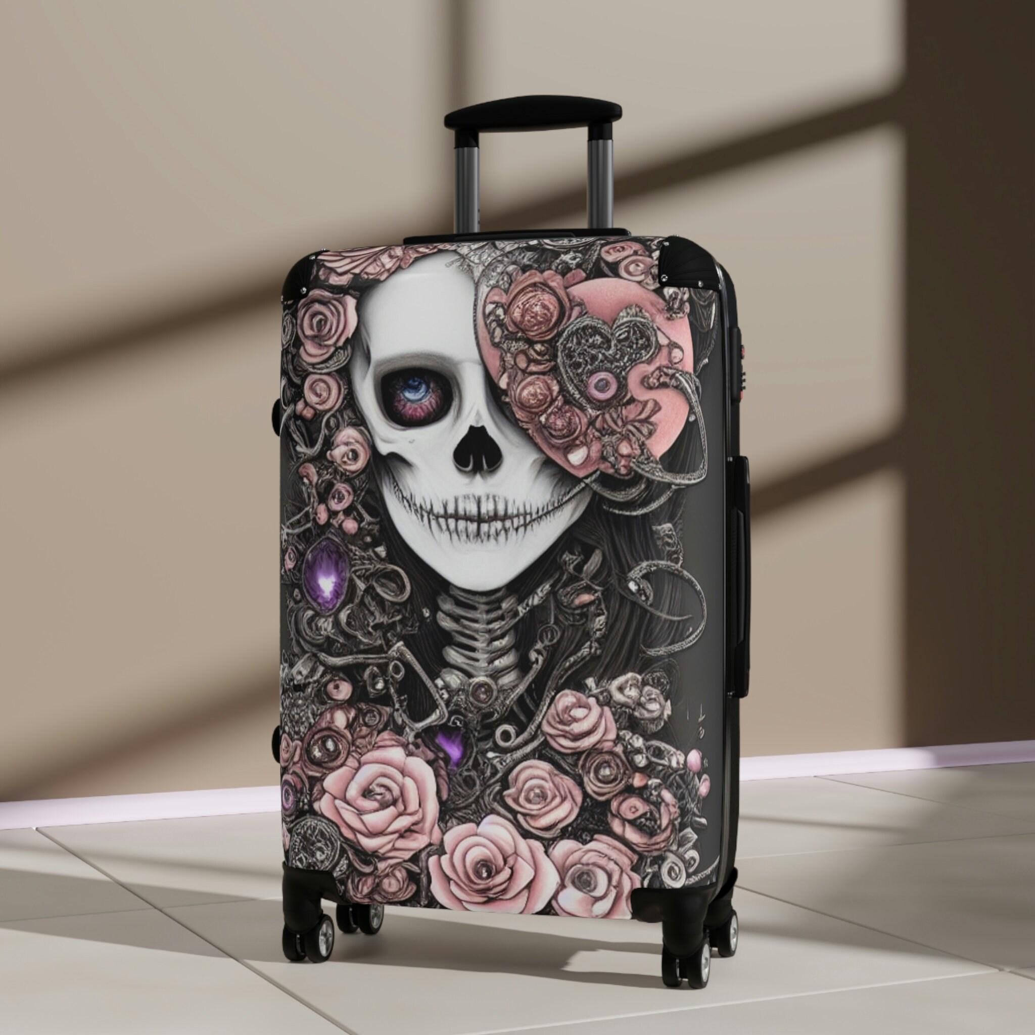 Sugar Skull Carry On Luggage Day of the Dead Suitcase