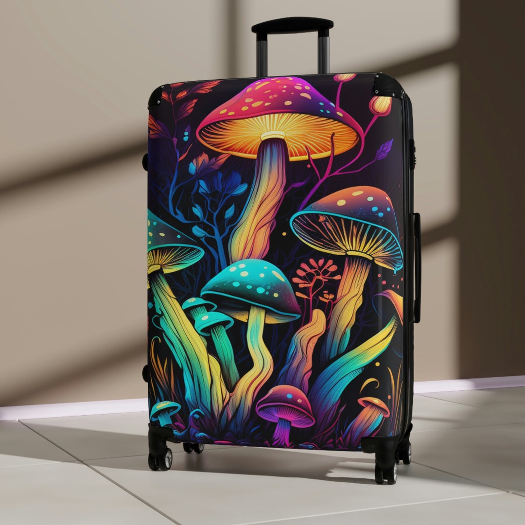 Mushroom Carry on Luggage Suitcase Luggage Set Mushroom Bag Etsy