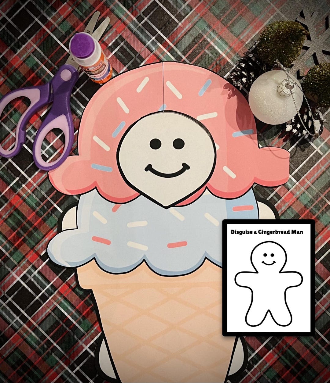 Disguise a Gingerbread Template & Ice Cream Disguise - Etsy