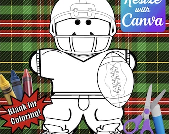 Disguise a Gingerbread- Football Player Blank Template Disguise- Resizable!