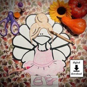 Disguise a Turkey- Blank Ballerina Template