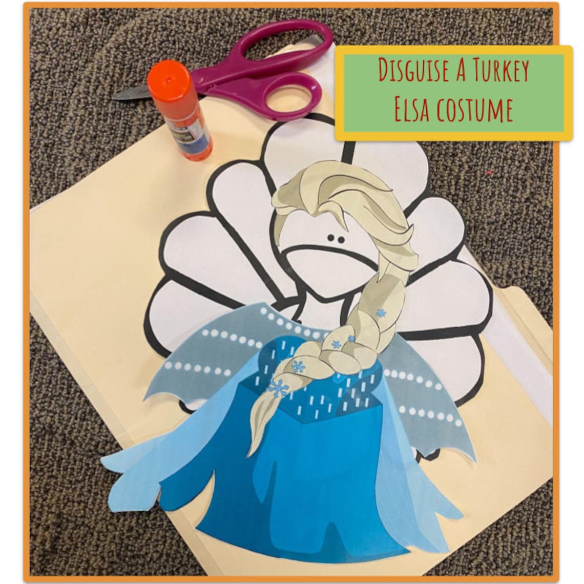 Disguise a Turkey-elsa Costume-digital Download - Etsy