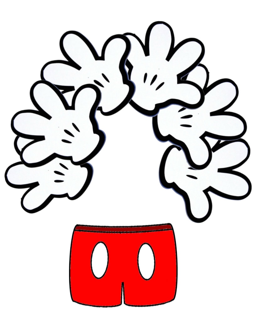 Mickey Mouse Glove Template