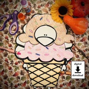 Disguise a Turkey- Blank Ice Cream Disguise Template