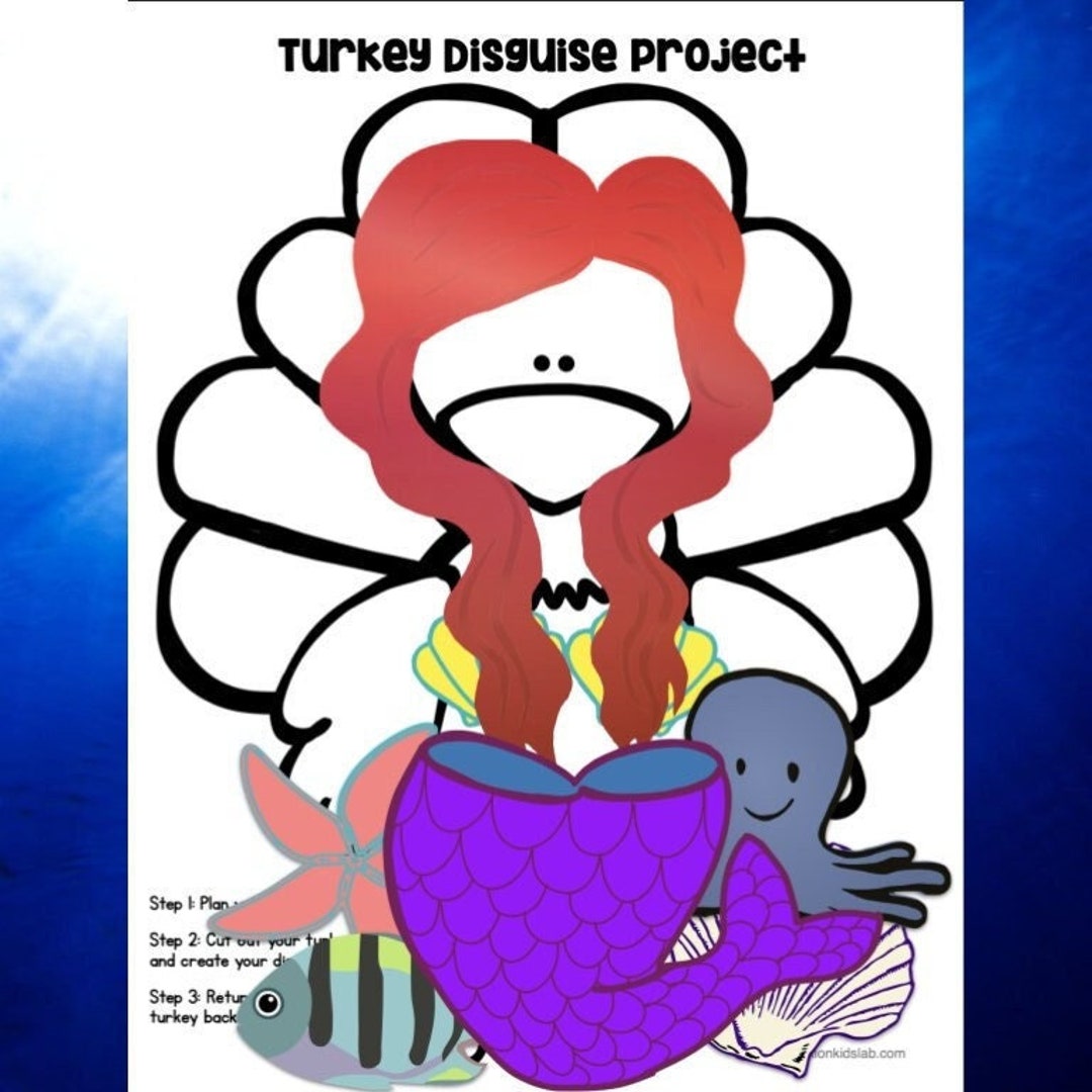Disguise a Turkey Mermaid Disguise Etsy