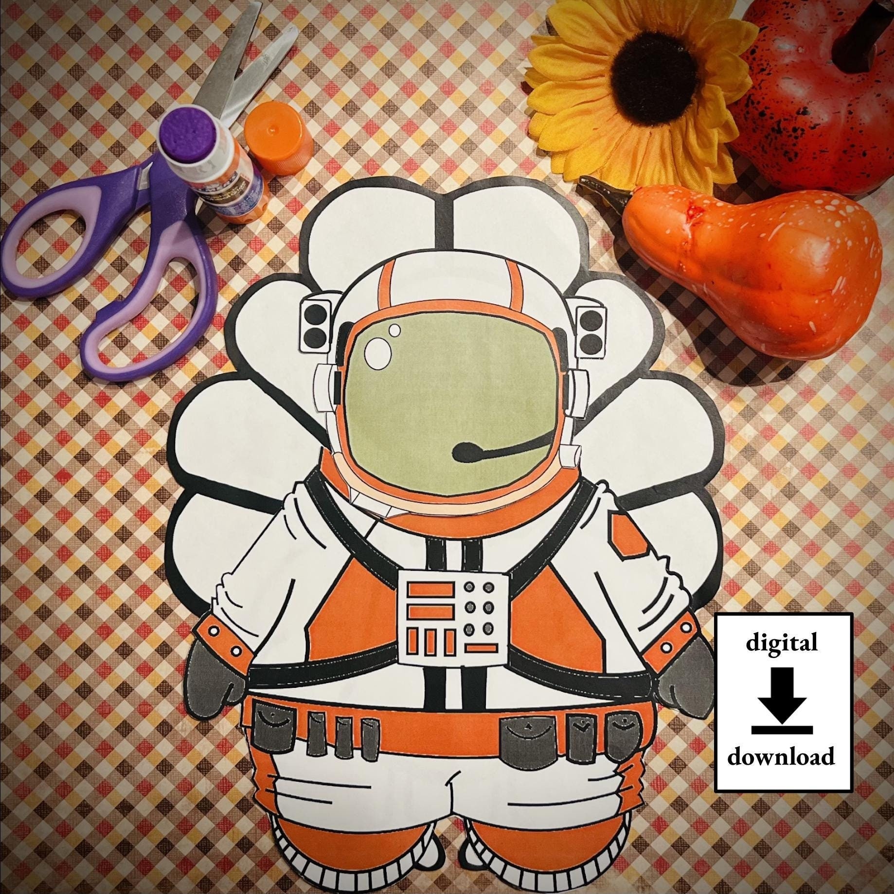 turkey in disguise astronaut - etsy