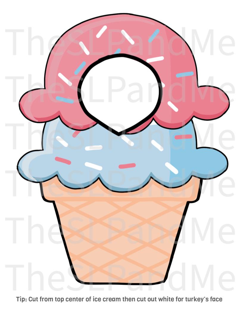 disguise a turkey- ice cream disguise-resizable! - etsy