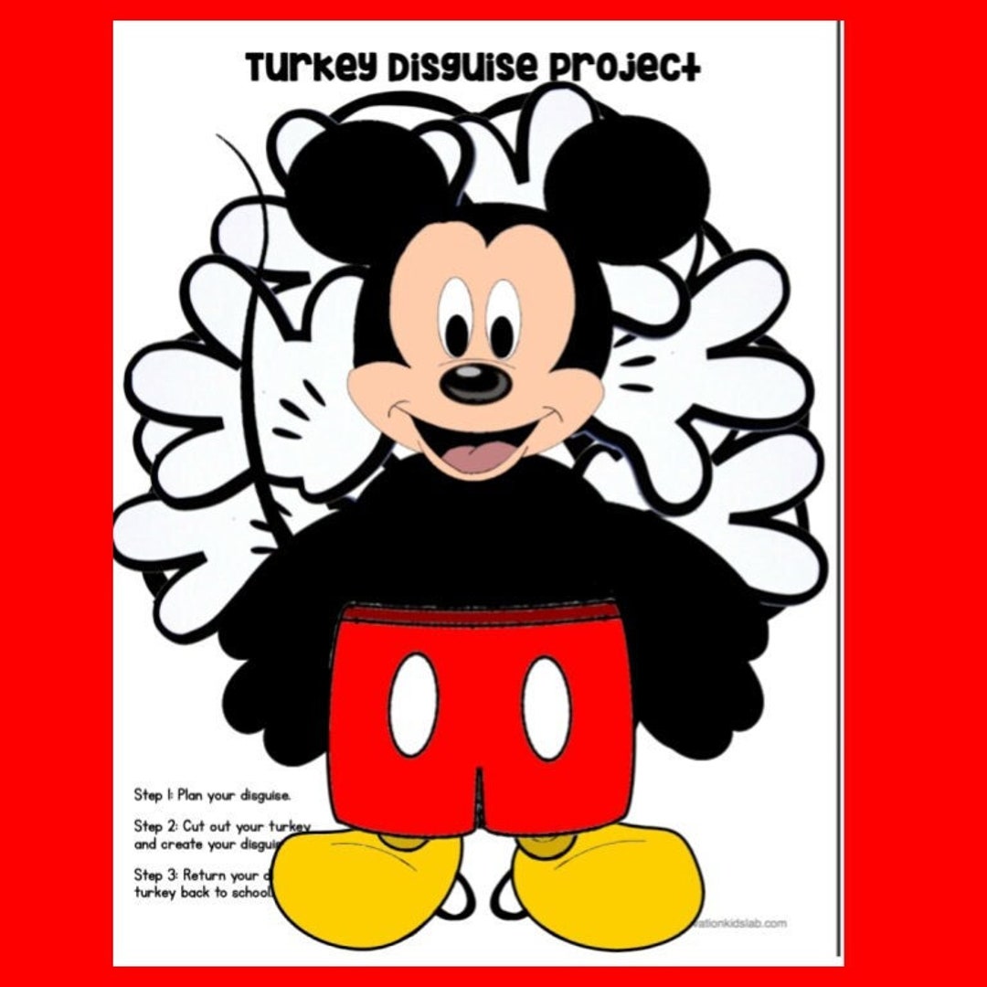 Disguise a Turkey Mickey Mouse