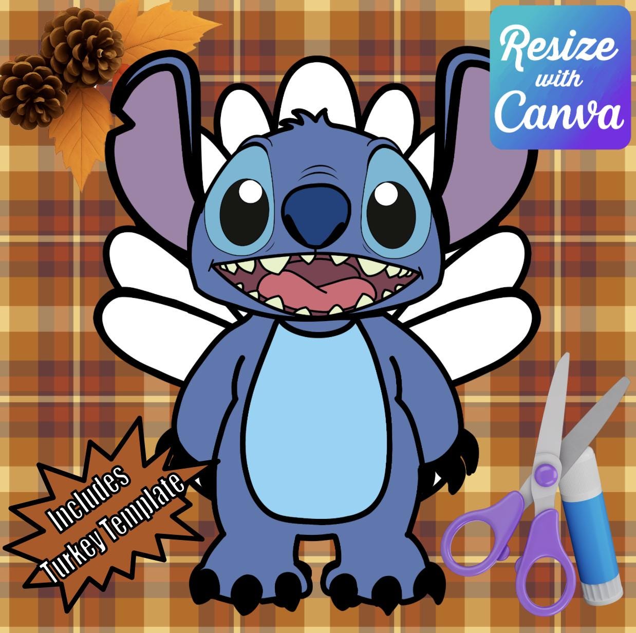 disguise a turkey-blue alien disguise-resizable! - etsy