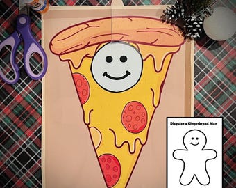 Verkleidung eine Lebkuchen Vorlage & Pizza Verkleidung