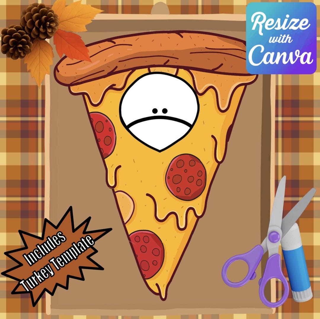 disguise a turkey- pizza disguise-resizable! - etsy